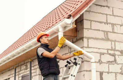 Pose et remplacement de gouttières à Verzeille